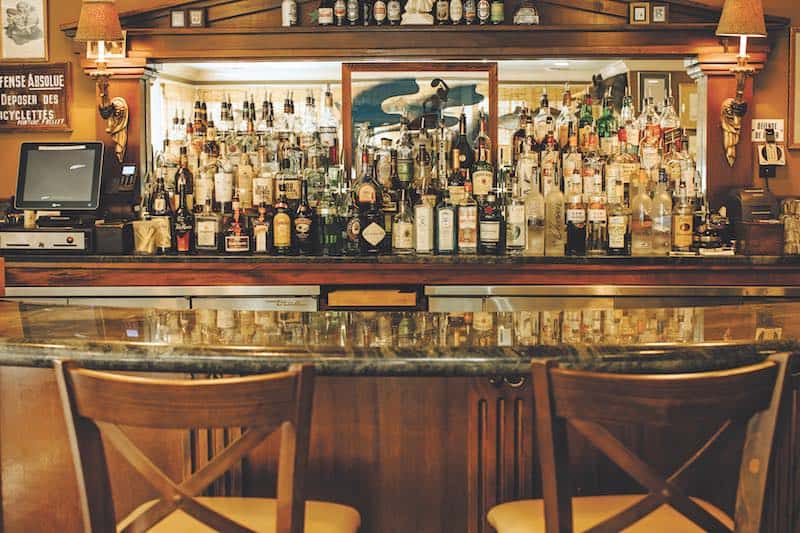 The bar at Charlie’s Coastal Bistro, Hilton Head Island, SC